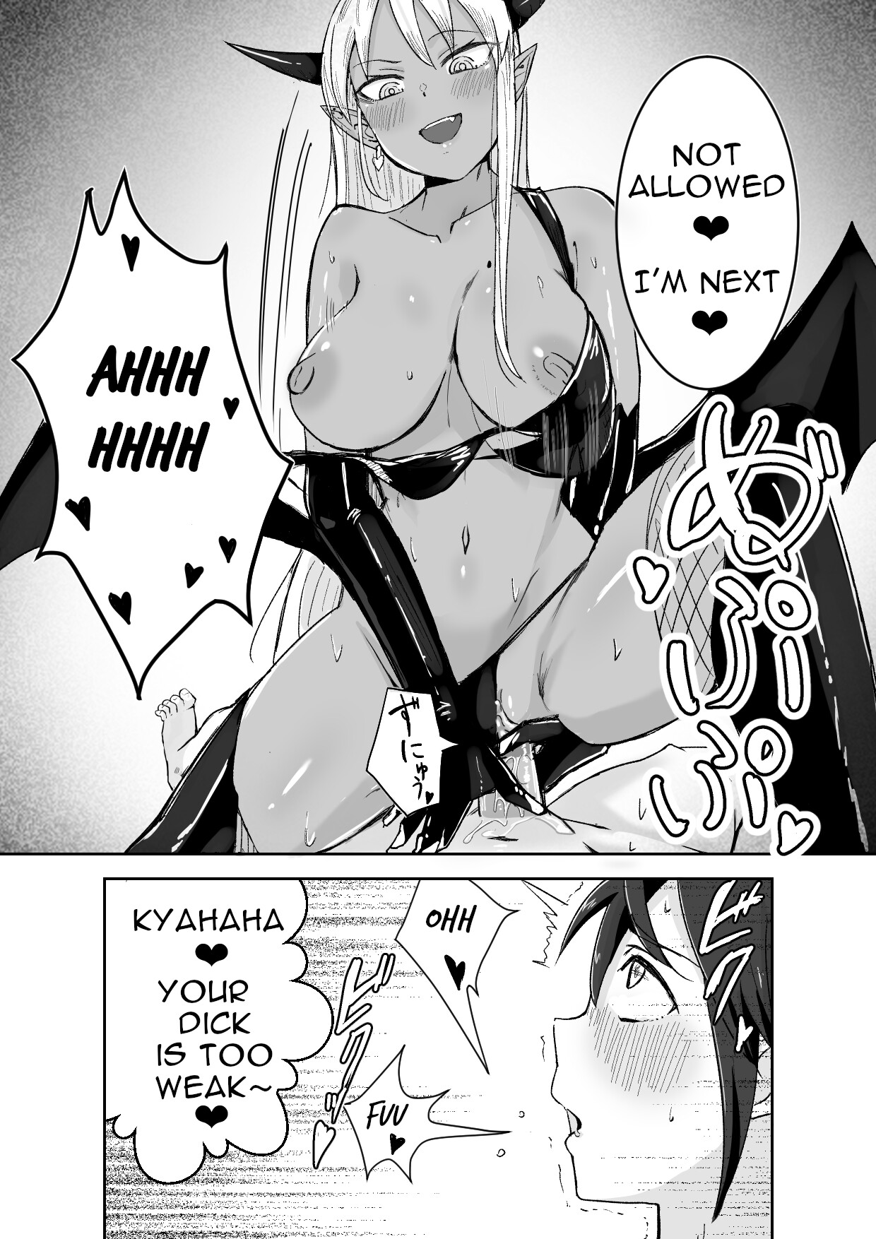 Hentai Manga Comic-Story about Losing to a Succubus and Made to Wear Small Chastity Belt-Read-10